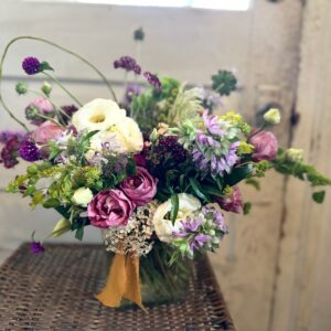 Purple Arrangement - Stewart Funeral Home Flowers